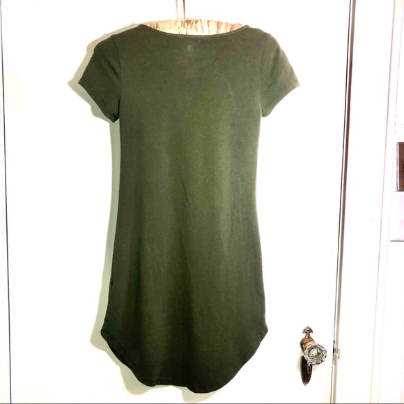 Heart & Hips Olive Green dress laceup neck… - Picture 2 of 6